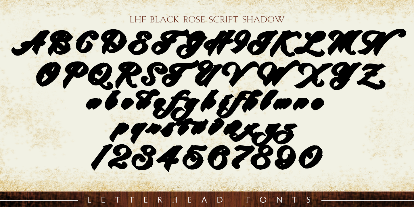 Beispiel einer LHF Black Rose Script-Schriftart #3